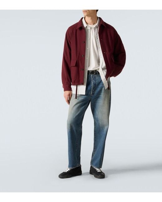 A.PRESSE Red Cashmere Blouson Jacket for men