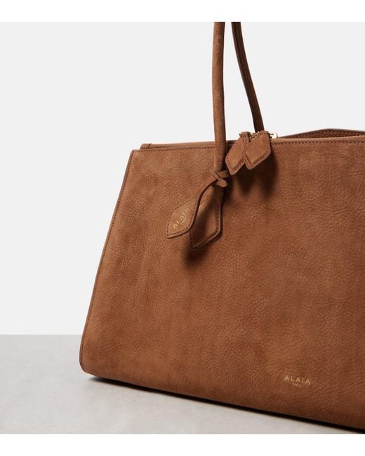 Alaïa Brown Le Teckel Suede Tote Bag