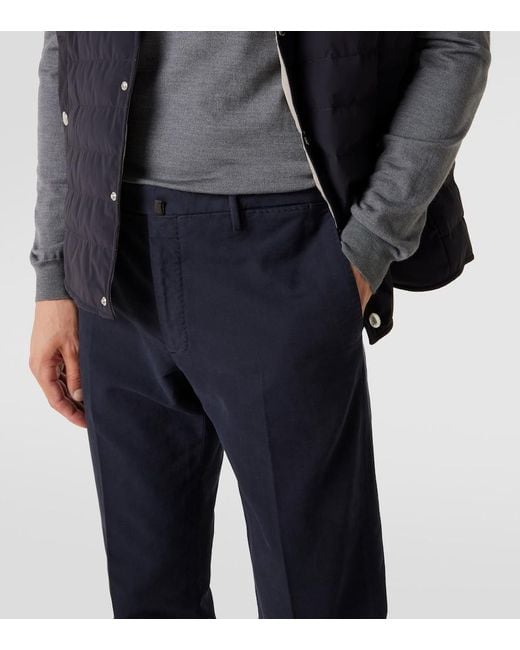 Slowear Blue Cotton Chinos for men