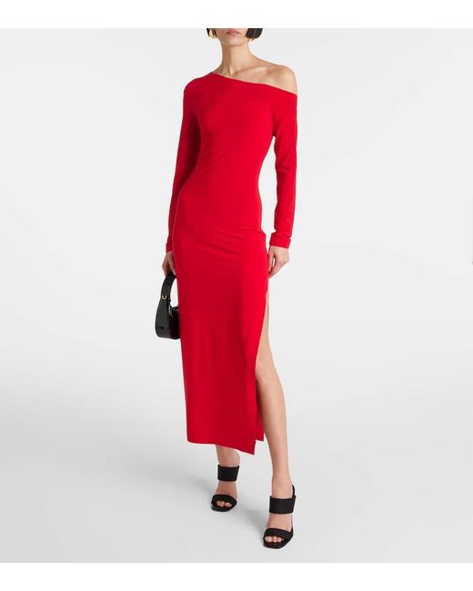 Vestido largo asimetrico Norma Kamali de color Red