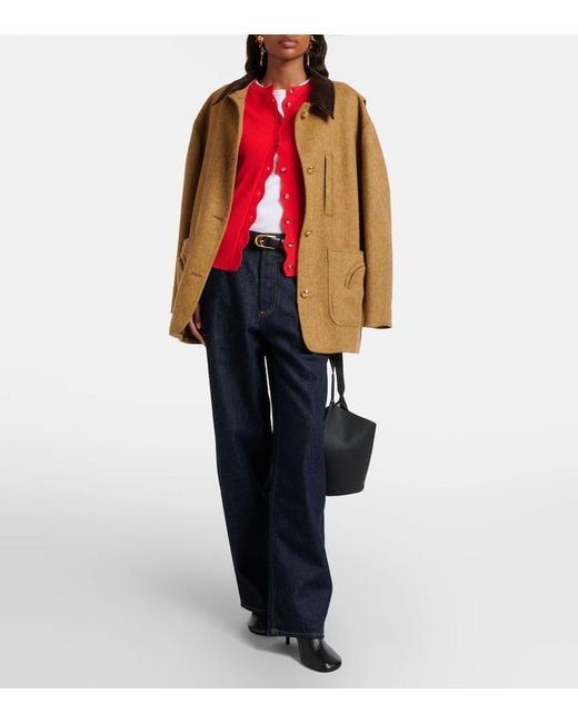 FRAME Blue X Amelia Detour Wide-Leg Jeans