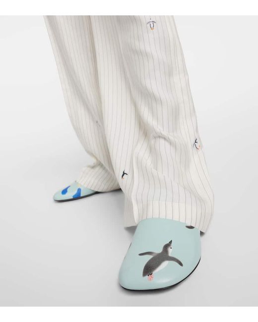 X Suna Fujita slippers Toy de piel Loewe de color White