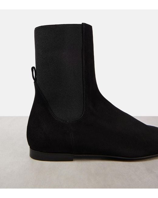 Totême  Black Suede Chelsea Boots