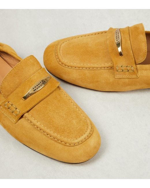 Isabel Marant Yellow Iseri Suede Loafers