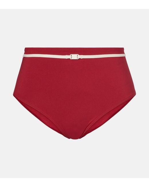 Eres Red Cheryl High-Rise Bikini Bottoms