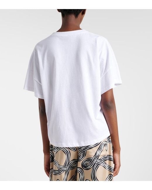 Loewe White Paula's Ibiza Anagram Cotton T-Shirt
