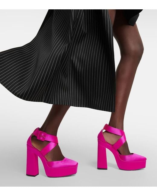 Jimmy Choo Pink Gian 140 Sat Shoes