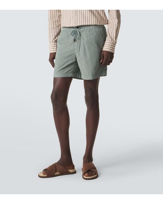 Slowear Green Cotton Shorts for men