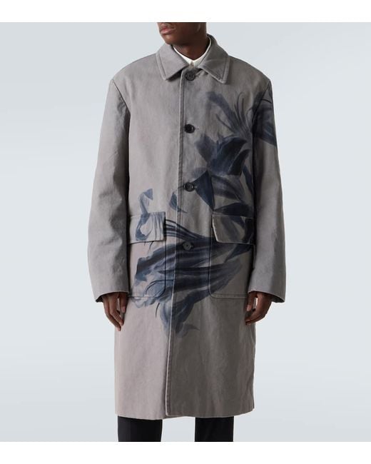 Dries Van Noten Trenchcoat Randale Aus Baumwolle in Gray für Herren