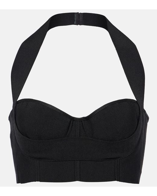 Alaïa Black Halterneck Bra Top