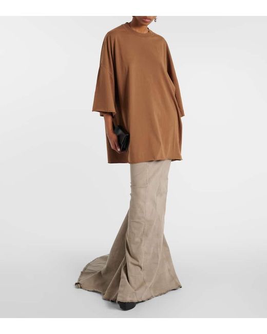 T-shirt oversize DRKSHDW in cotone di Rick Owens in Brown