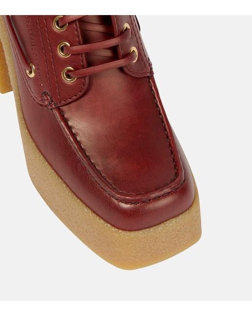 Stella McCartney Red Skyla Loafer Pumps