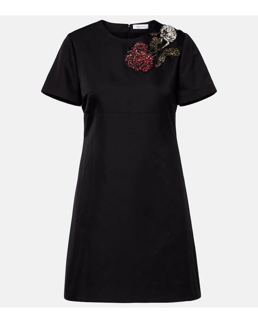 Alexander McQueen Black Embellished Minidress