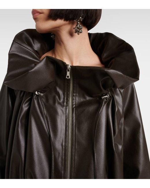 Chaqueta Cocoon De Saten Dries Van Noten de color Black