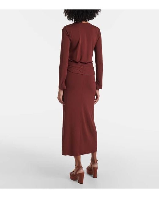 Vestido Largo Finding Yourself De Jersey Johanna Ortiz de color Red