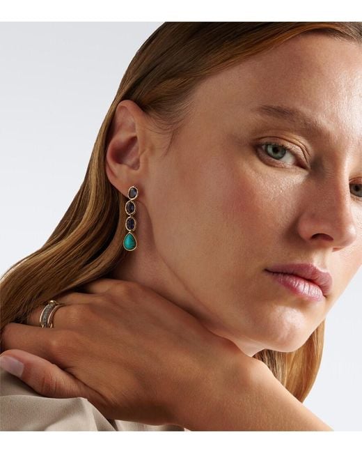 Octavia Elizabeth Blue 18Kt Drop Earrings With Iolite And