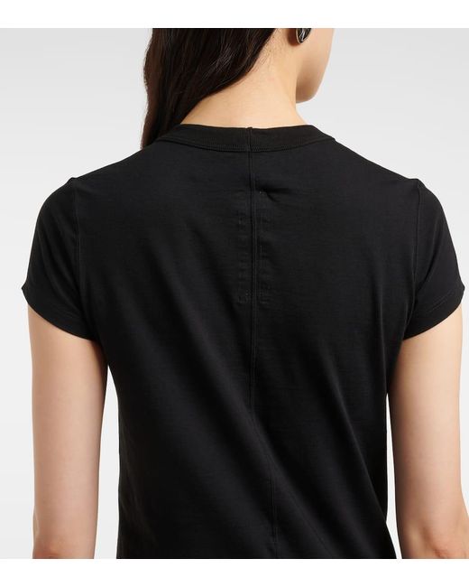 Rick Owens Black T-Shirt Aus Baumwoll-Jersey