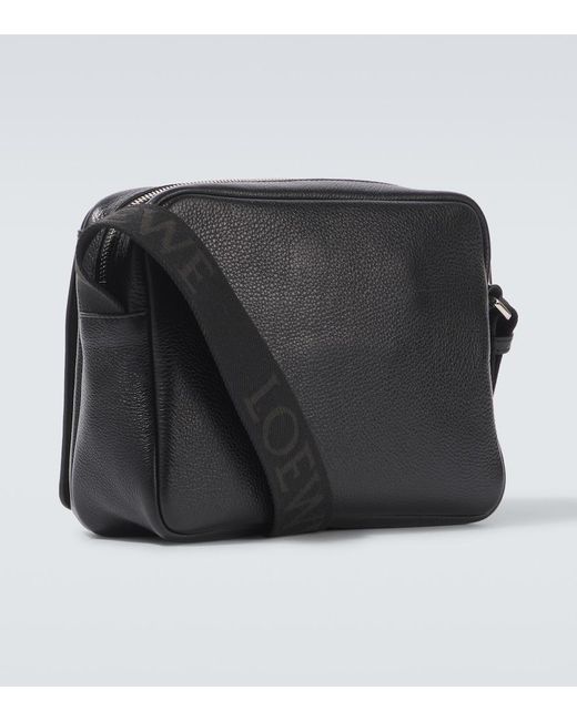 Loewe Black Pebble Medium Leather Shoulder Bag for men