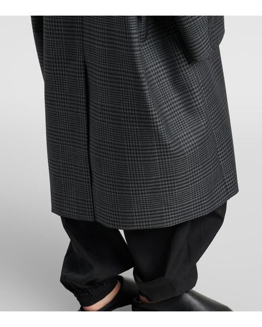 Rohe Black Prince Of Wales Check Virgin Wool Coat