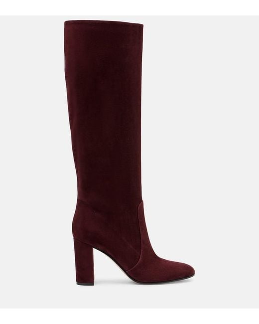 Bottes Glen 45 En Daim Gianvito Rossi en coloris Red