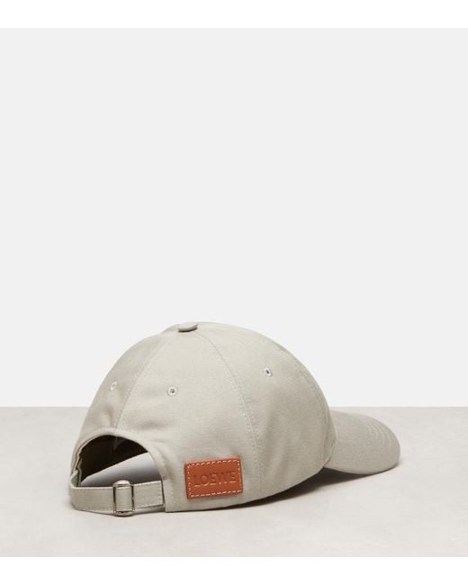 Loewe White Baseballcap Aus Baumwolle