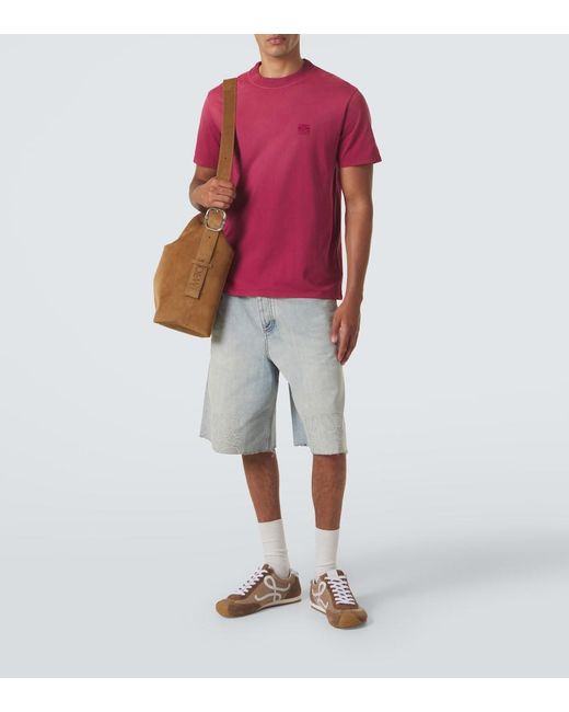 Loewe Pink Anagram Cotton Jersey T-Shirt for men