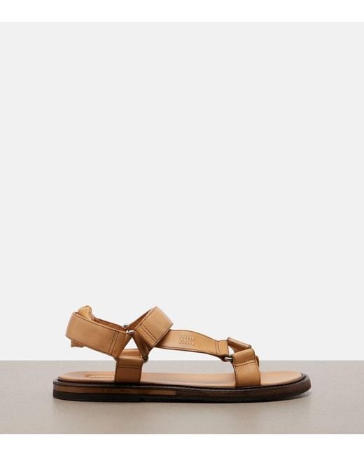 Miu Miu Brown Leather Sandals