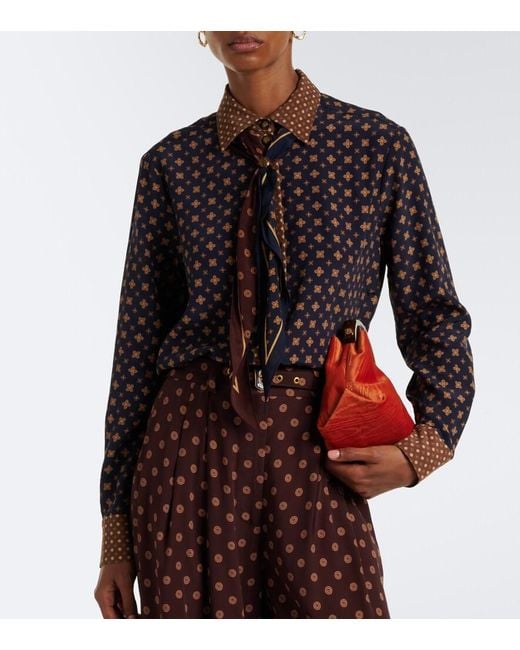 Zimmermann Multicolor Printed Tie-Neck Blouse