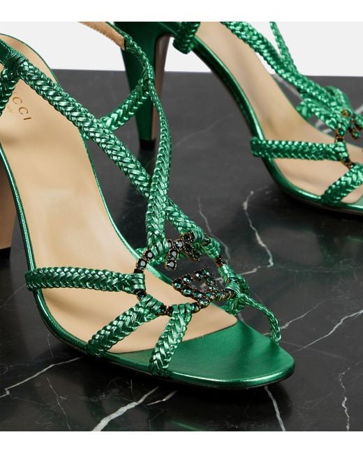 Gucci green sandal discount heels