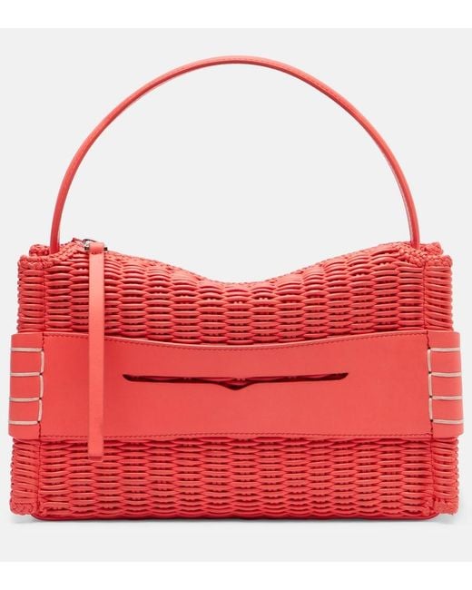 J.W. Anderson Red Loafer Medium Leather Shoulder Bag