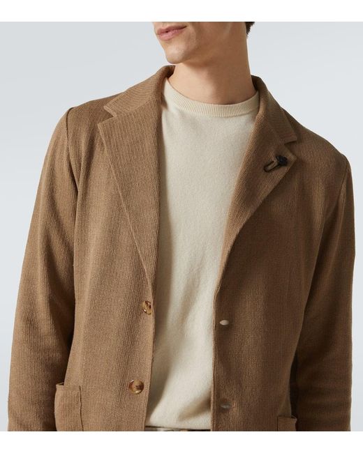 Blazer di Lardini in Natural da Uomo