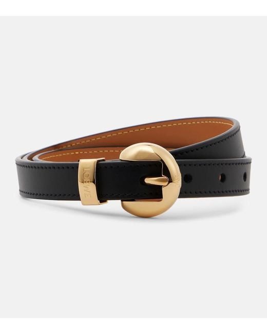 Loewe Brown Pebble Leather Belt