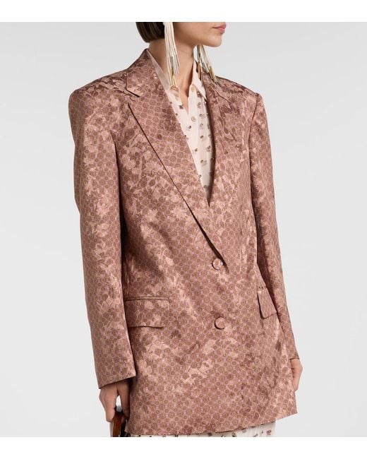 Dries Van Noten Brown Printed Blazer