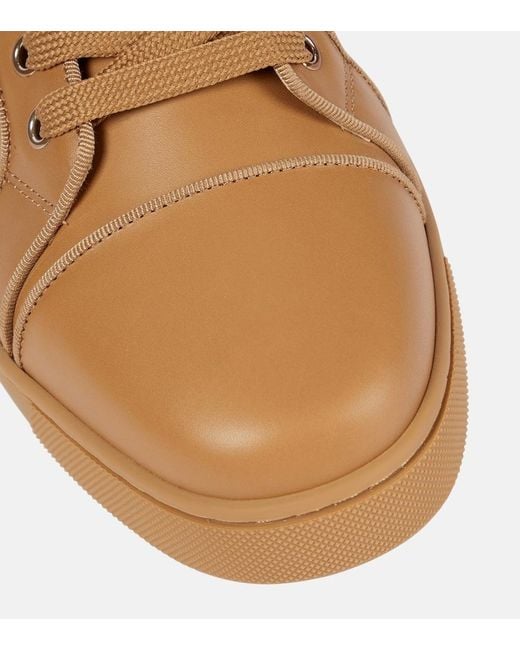 Christian Louboutin Brown Fun Vieira Leather Sneakers