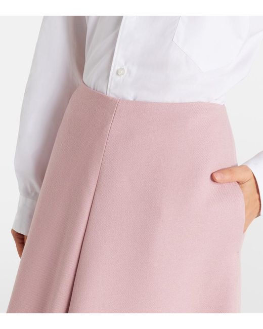 Dorothee Schumacher Pink Layered Coolness High-Rise Midi Skirt