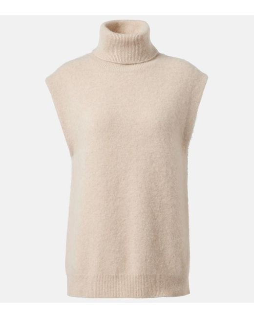 Joseph Natural Cashmere Turtleneck Vest