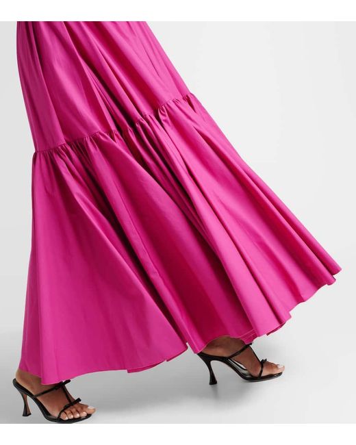 Vestido de fiesta de popelin de algodon Giambattista Valli de color Purple