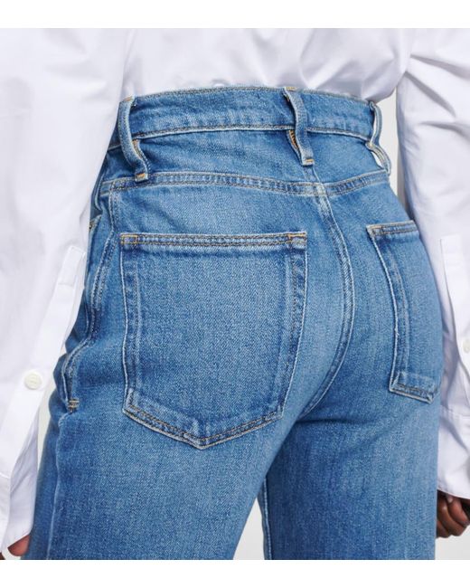 FRAME Blue The Extreme Flare High-Rise Flared Jeans