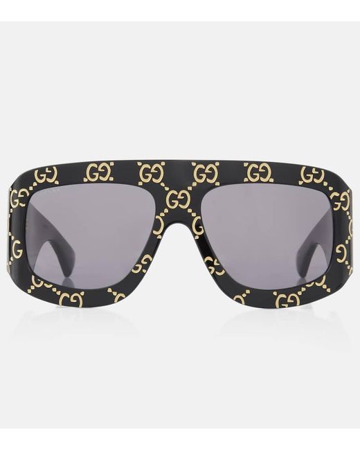Gucci Gray GG Street Square Sunglasses