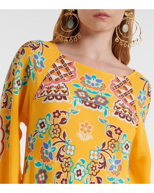 Etro Metallic Printed Maxi Dress