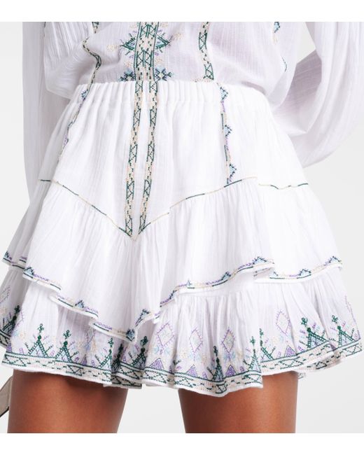 Mini-jupe Jocadia en coton Isabel Marant en coloris White