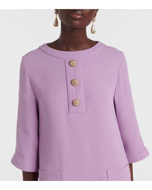 Valentino Purple Silk Cady Gown