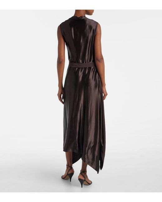 Ferragamo Brown Asymmetric Gown