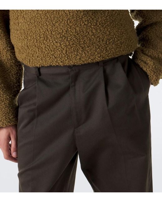 The Row Gray Nesper Pleated Straight Pants for men