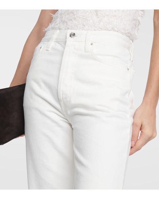 Jeans rectos con tiro alto Totême  de color White