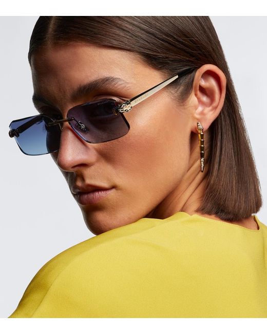 BVLGARI Blue Serpenti Forever Rectangular Sunglasses