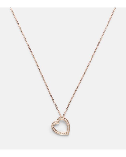 Repossi White Antifer 18Kt Rose Pendant Necklace With Diamonds