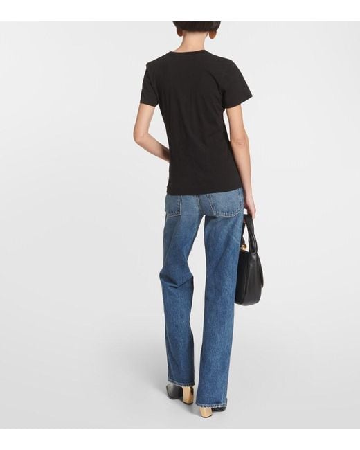 Nili Lotan Black Mariela Cotton Jersey T-Shirt
