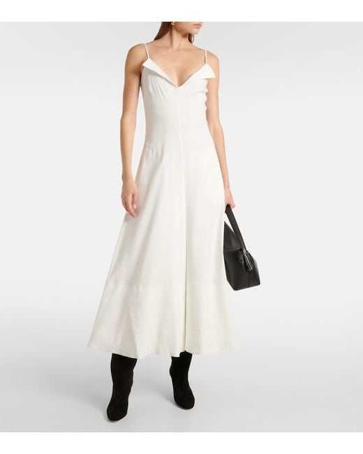 Proenza Schouler White Ruby Linen-Blend Midi Dress