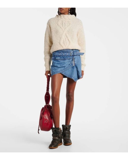 Isabel Marant Red Schultertasche Bolton Medium Aus Leder
